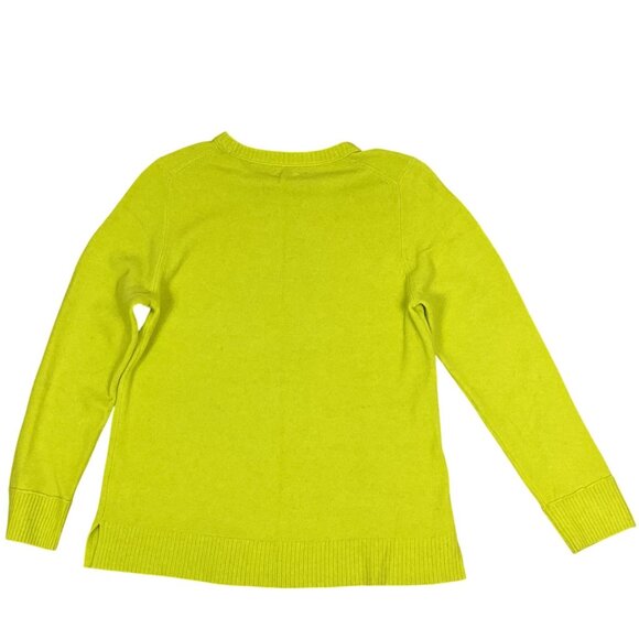 J. Crew Factory Crewneck Sweater in Extra-Soft Yarn, Women's XL, Chartreuse - Picture 2 of 7